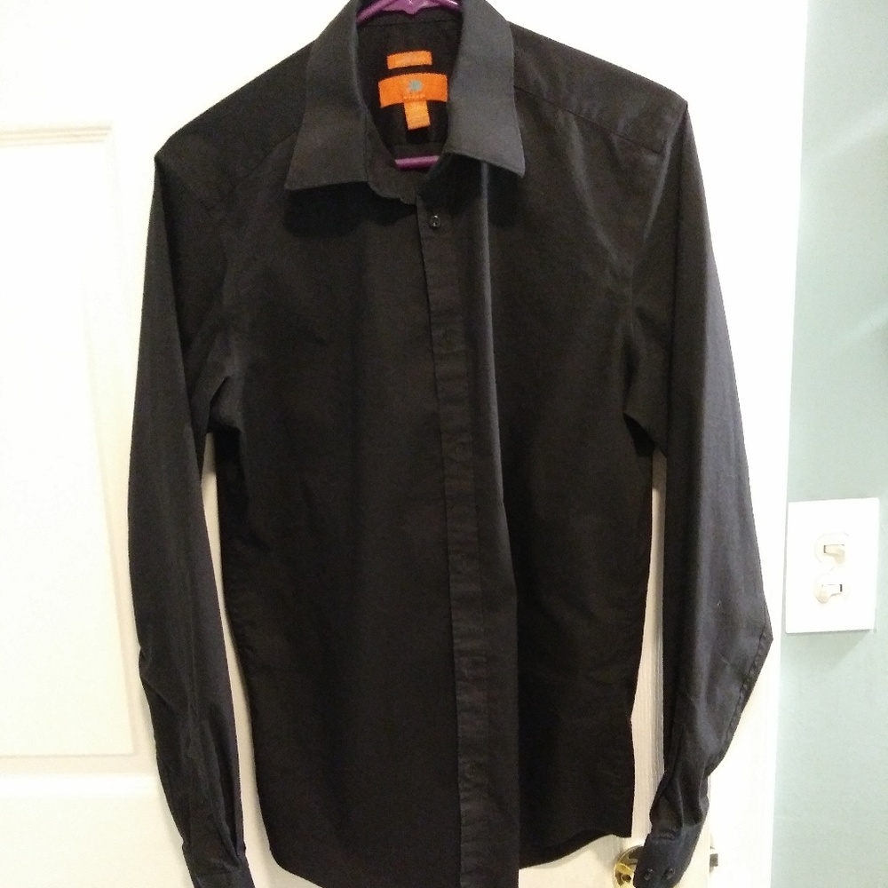 Men Black Dress Shirt